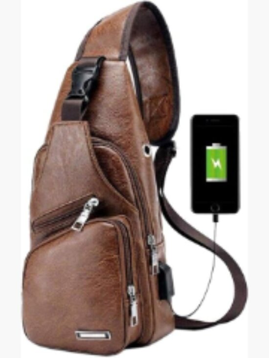 Vintage Leather Sling Bag Crossbody Backpack for Travel main image 6